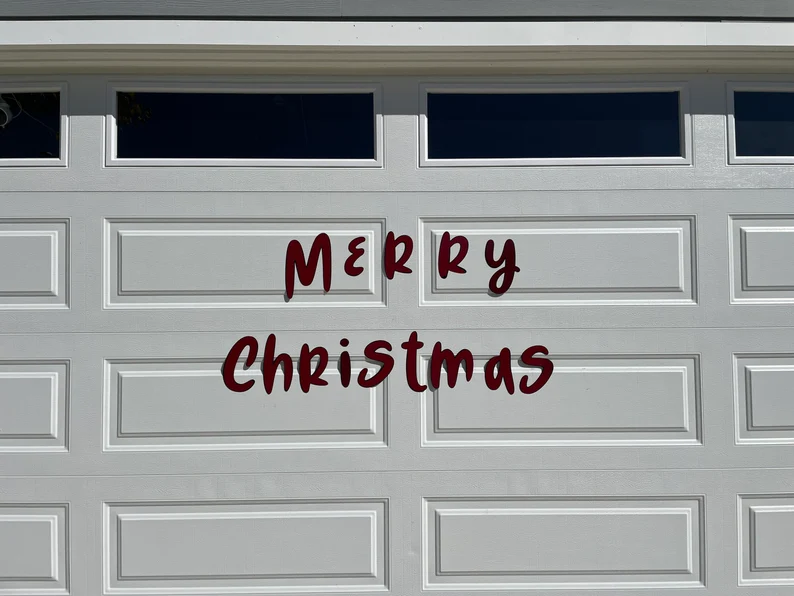Merry Christmas Reusable Letters for the Garage door image 4