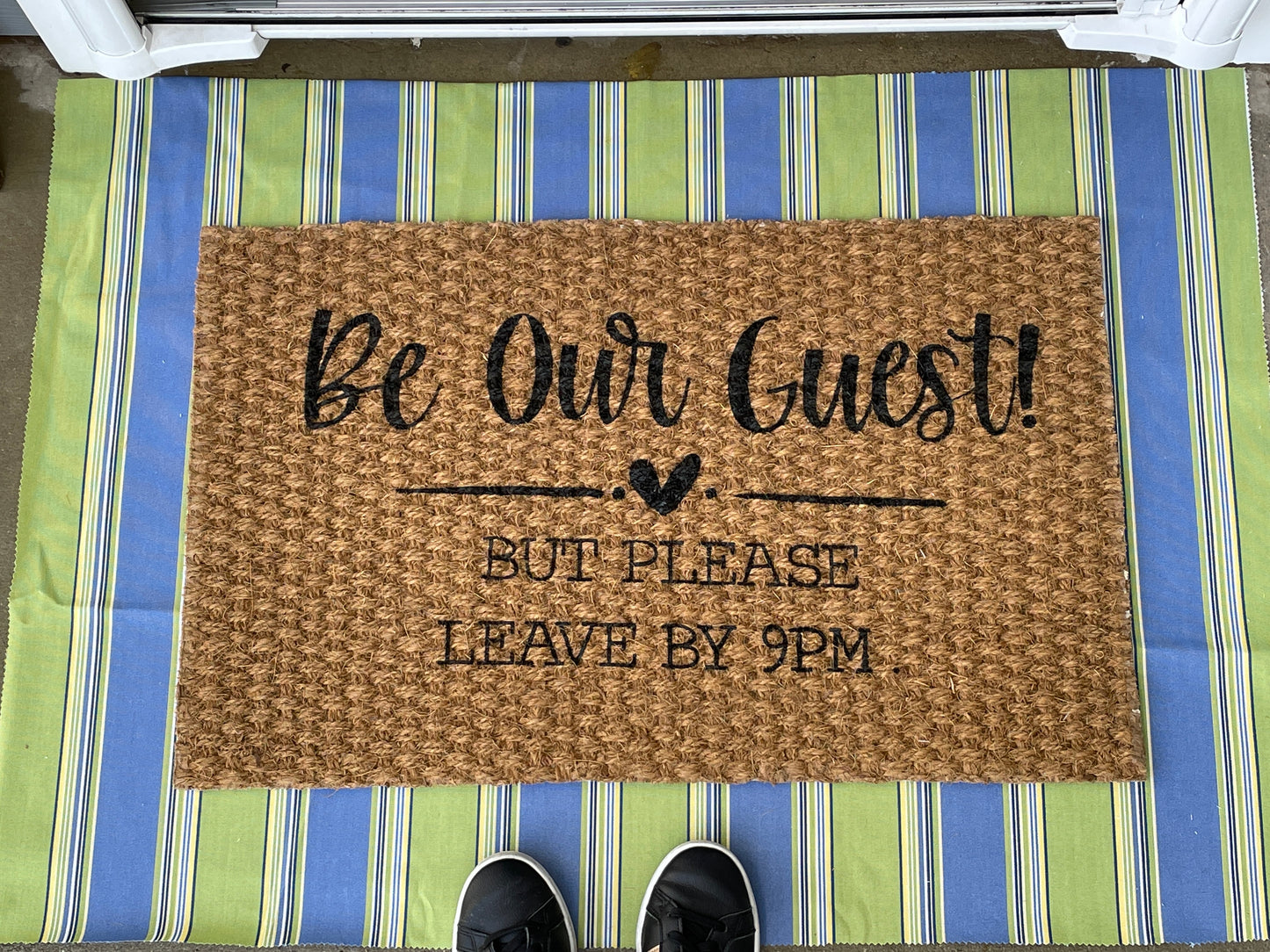 Be Our Guest! But Please Leave by 9pm Door Mat image 5