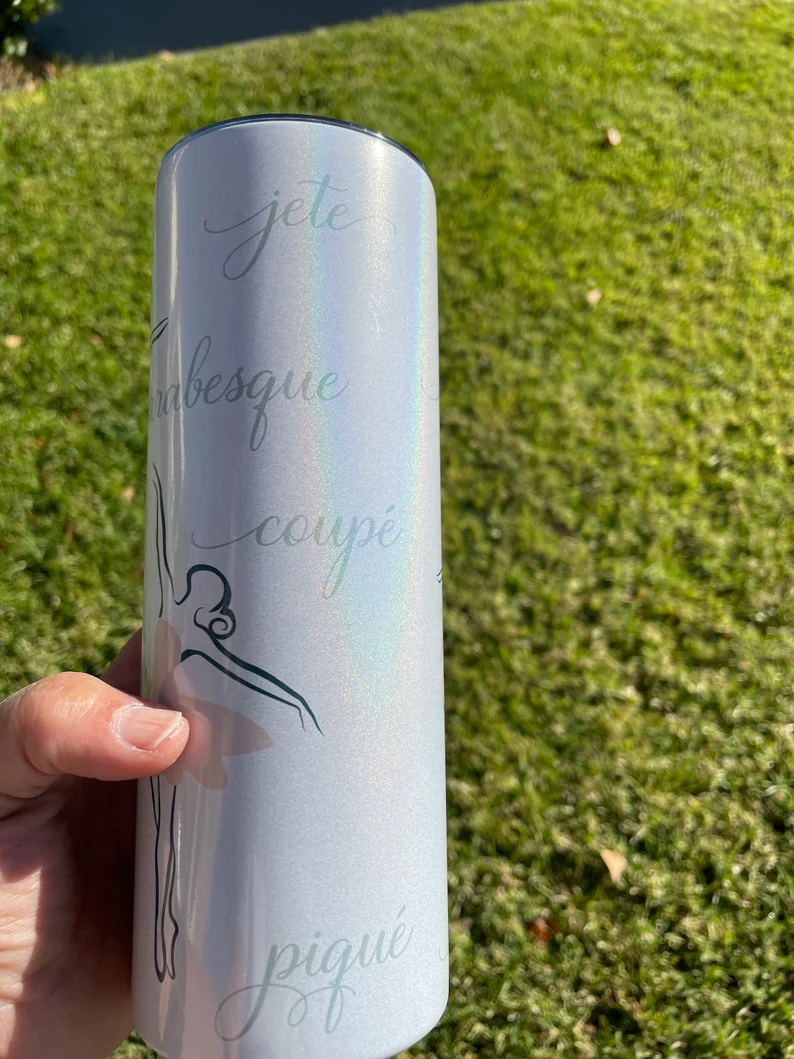 Ballerina's 20 oz Tumbler | Three Ballerina's dancing | Ballet movements image 3