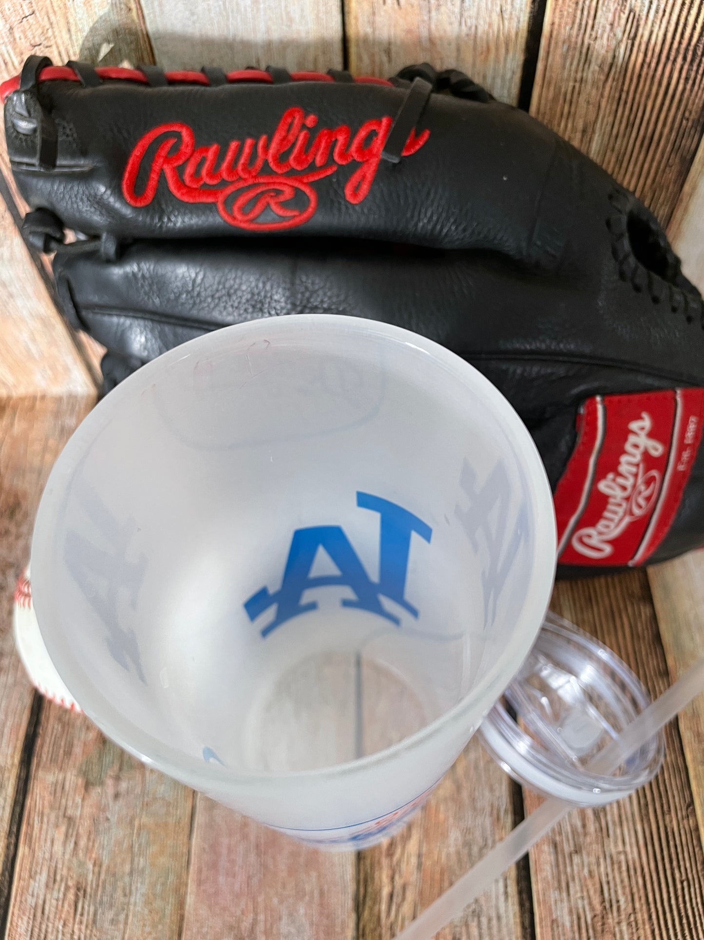 Personalized Frosted GLASS Los Angeles Dodgers Baseball tumblers | LA Dodgers image 6