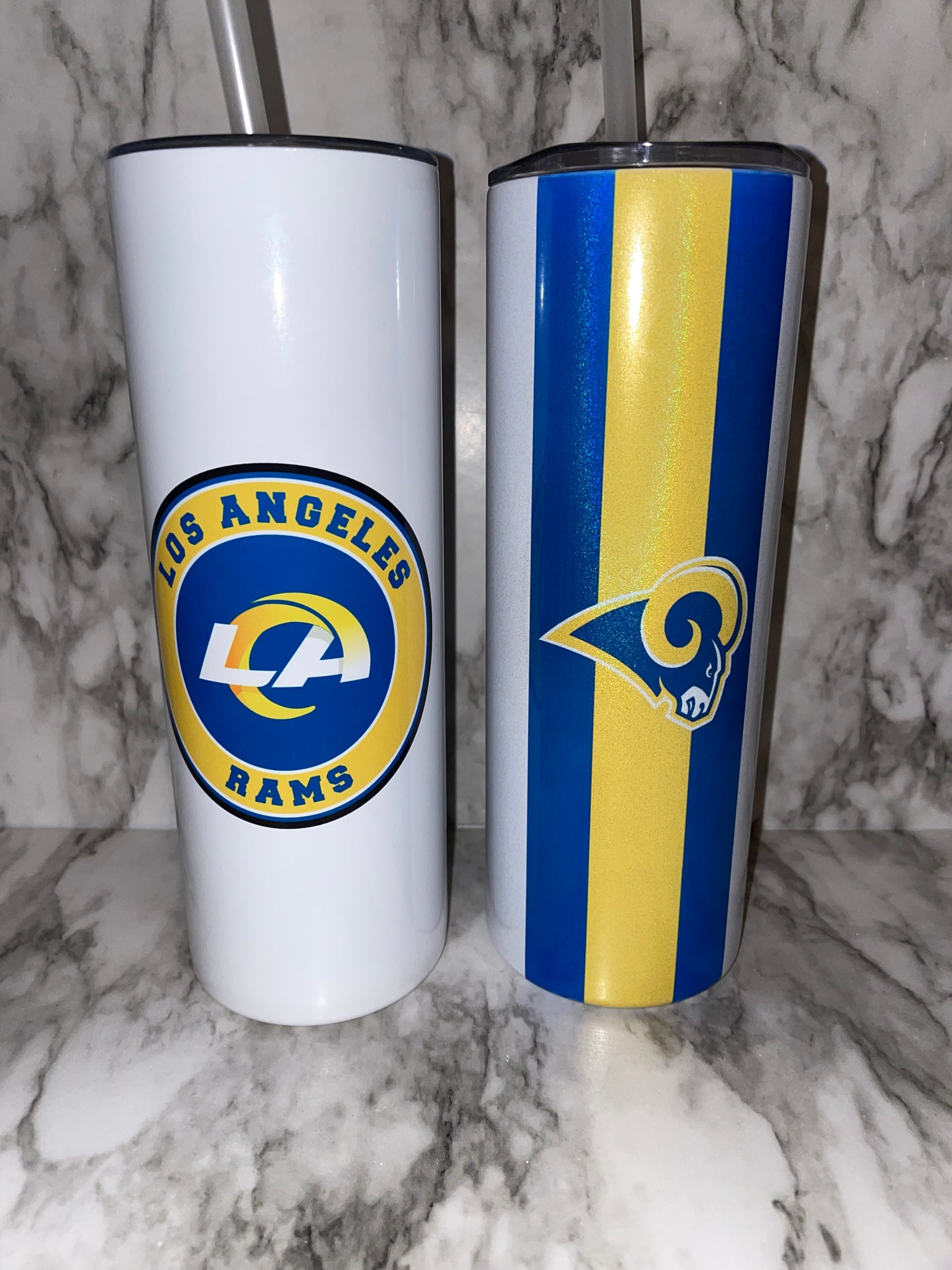 Los Angeles Rams Football 20/ 25 oz tumbler | Super Bowl Tumbler image 1