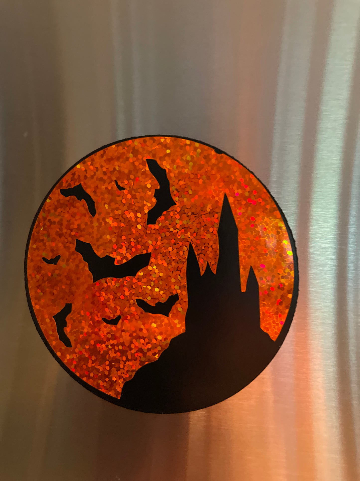Halloween Fridge Magnets / Sparkle Pumpkin / Haunted House Sparkle image 6