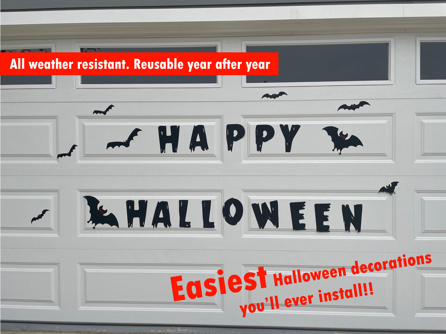 Happy Halloween Garage Door Magnets | Reusable decorations | Halloween decora image 0