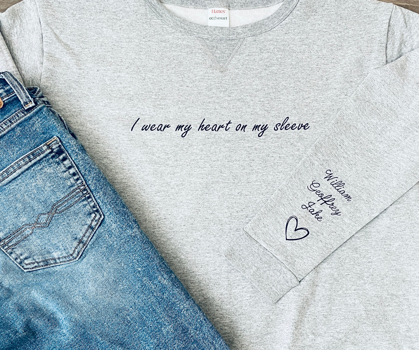 I wear my heart on my sleeve sweatshirt image 4