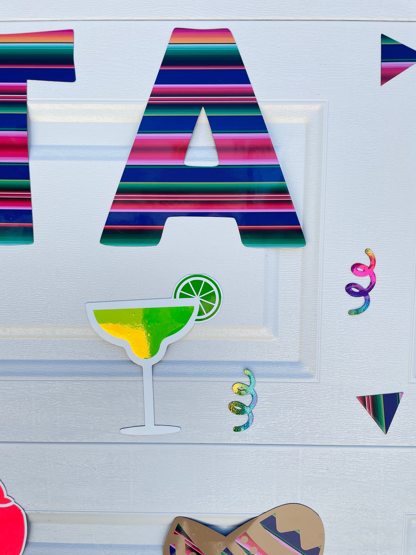It's Fiesta Time Garage Door Magnets, Outdoor Decorations, Serape pattern decor image 4