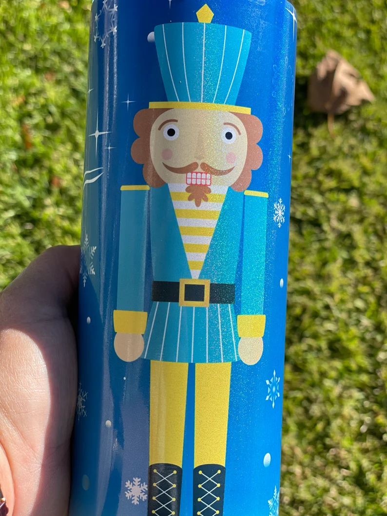 Nutcracker Ballet 20 oz Tumbler | Shimmer | Prince and Ballerina Clara image 0