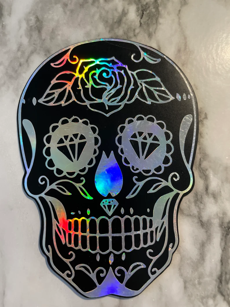 Sugar Skull Day of the Dead Magnets | Halloween Skull Magnets image 3