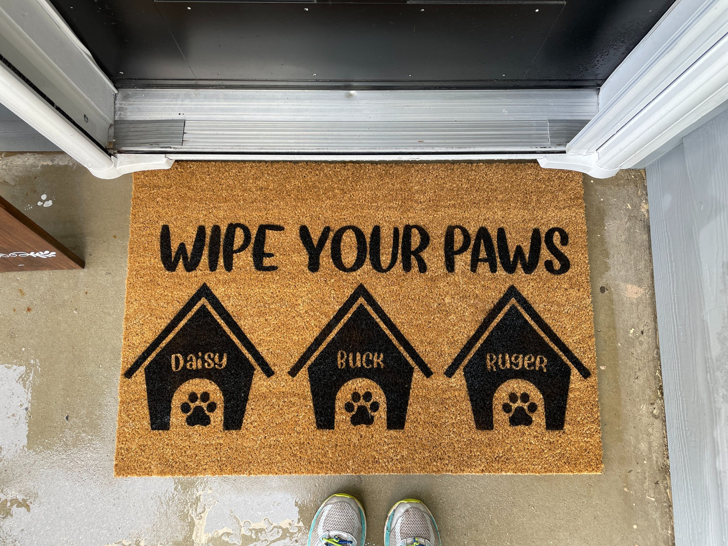 Personalized Wipe Your Paws Door Mat image 4