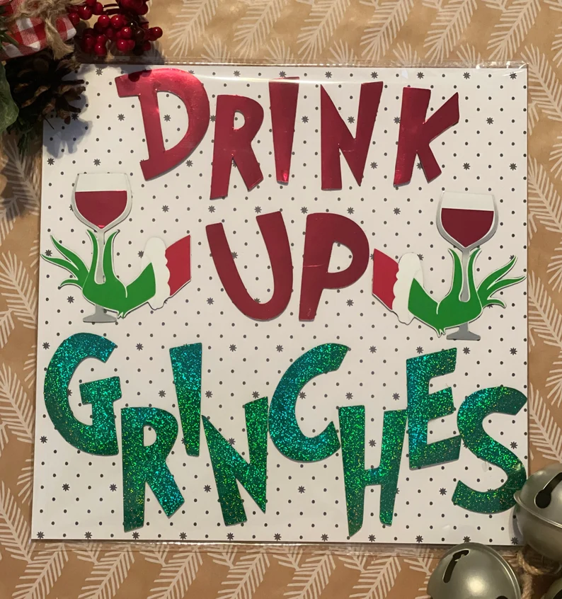 Drink Up Grinches Fridge Magnets | Reusable decorations | Christmas decorations image 3