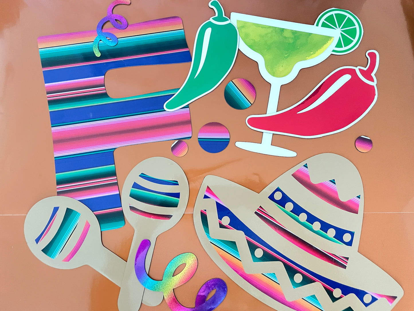 It's Fiesta Time Garage Door Magnets, Outdoor Decorations, Serape pattern decor image 8