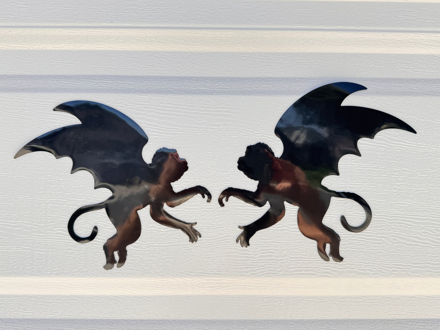 Halloween Flying Monkeys Garage Door Magnets: Flying Monkeys Beware Silhouette Set