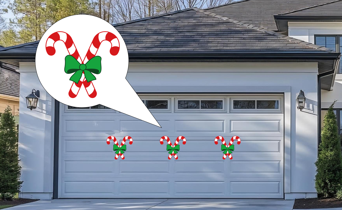 Candy Cane Christmas Magnets: Holiday Home Decor