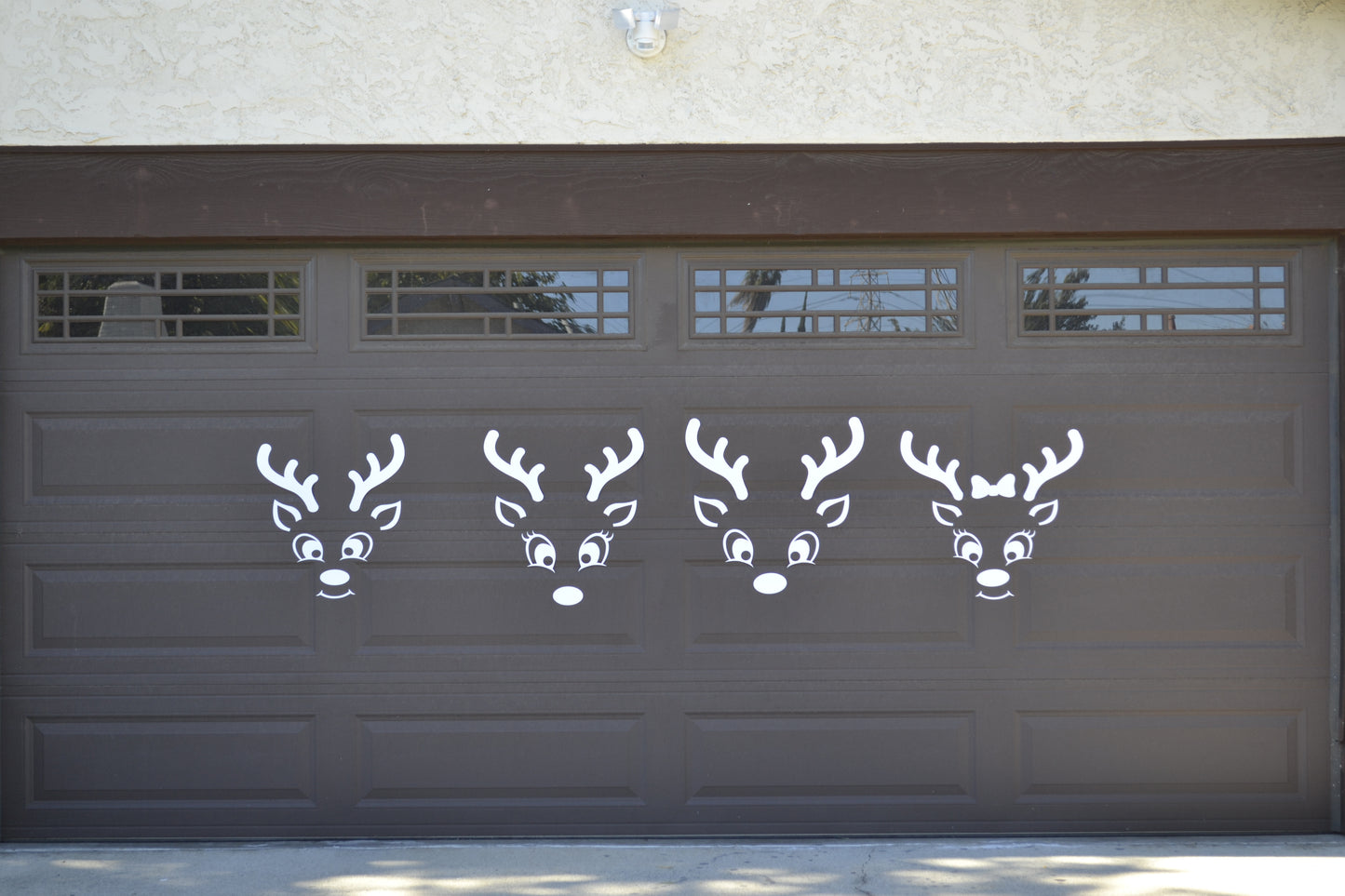 Christmas Reindeer Faces Garage Door Magnets | Holiday Garage Door Décor | Family Reindeer Set | Outdoor Christmas Decorations