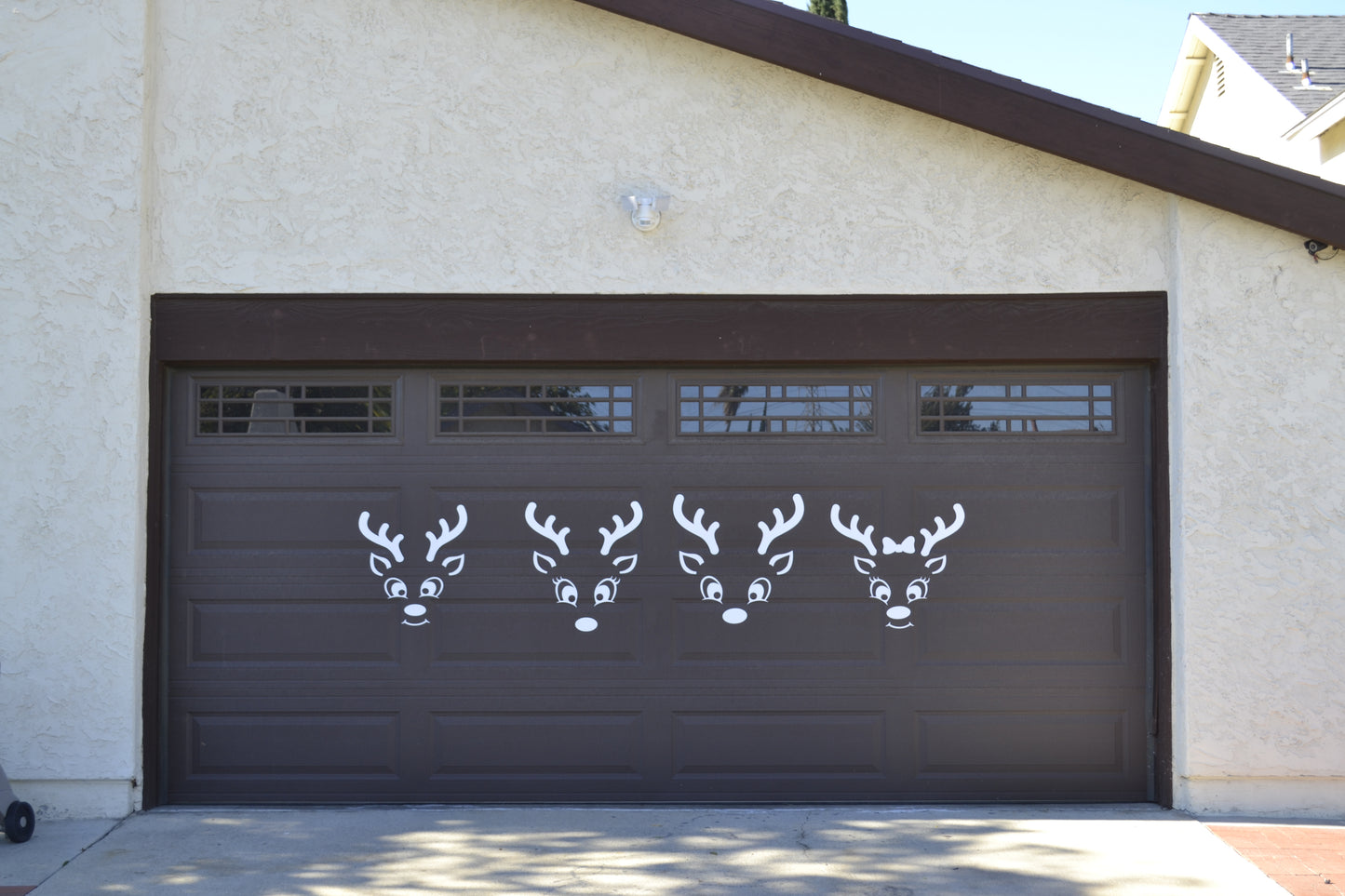 Christmas Reindeer Faces Garage Door Magnets | Holiday Garage Door Décor | Family Reindeer Set | Outdoor Christmas Decorations