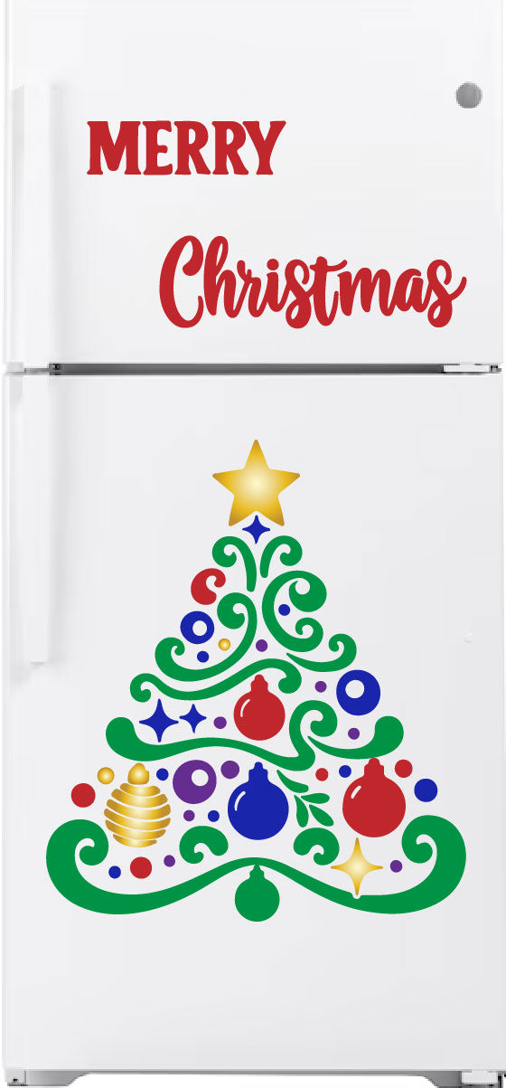 Merry Christmas Tree for Garage Door or Refrigerator or any magnetic surface.