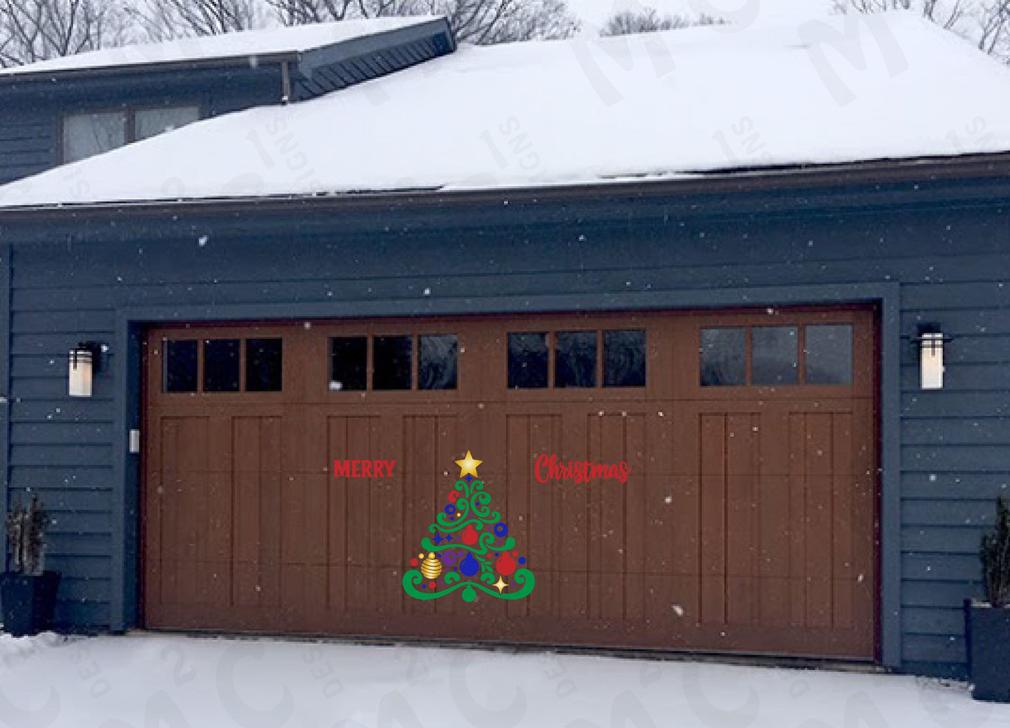 Merry Christmas Tree for Garage Door or Refrigerator or any magnetic surface.
