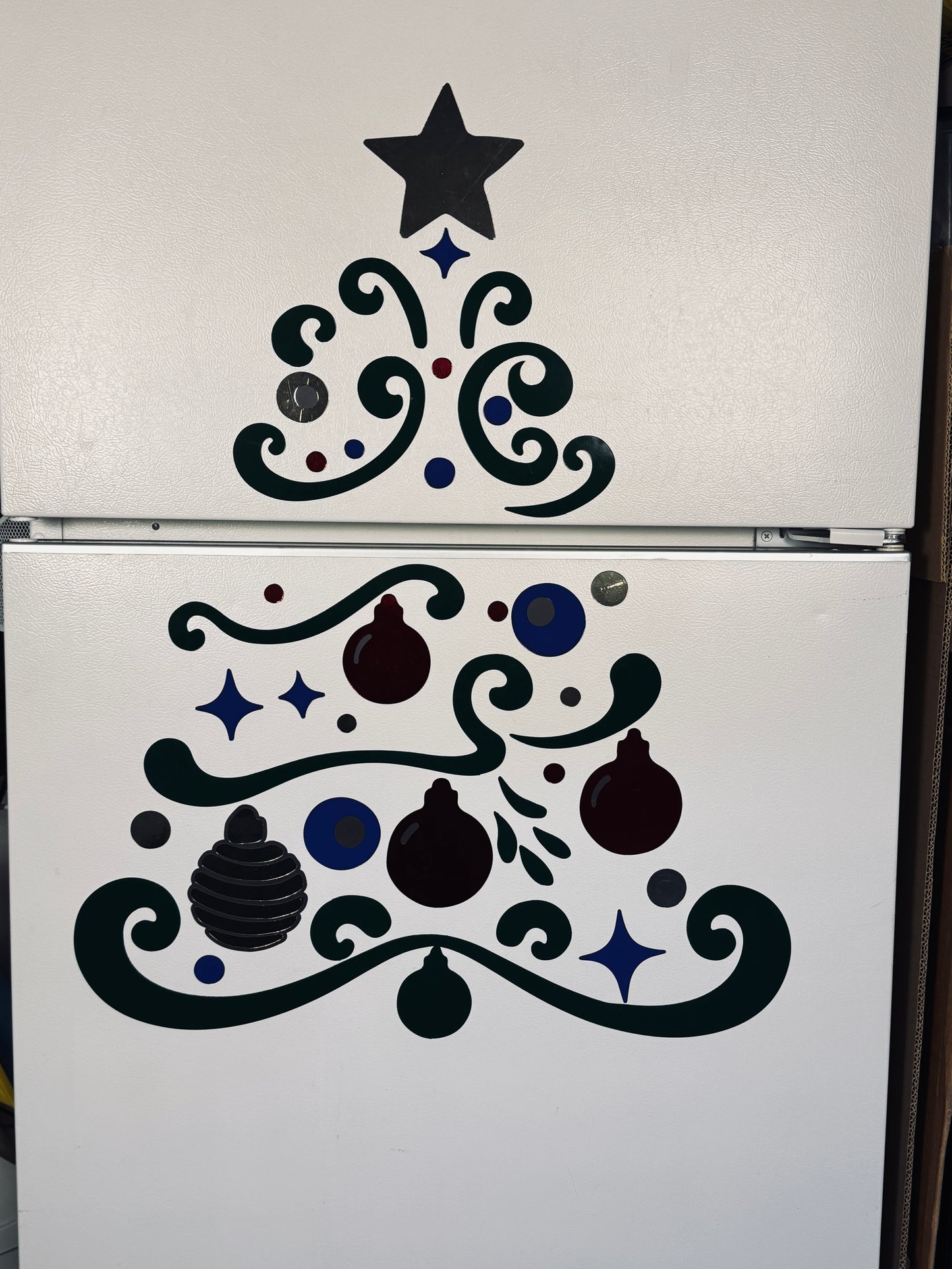 Merry Christmas Tree for Garage Door or Refrigerator or any magnetic surface.