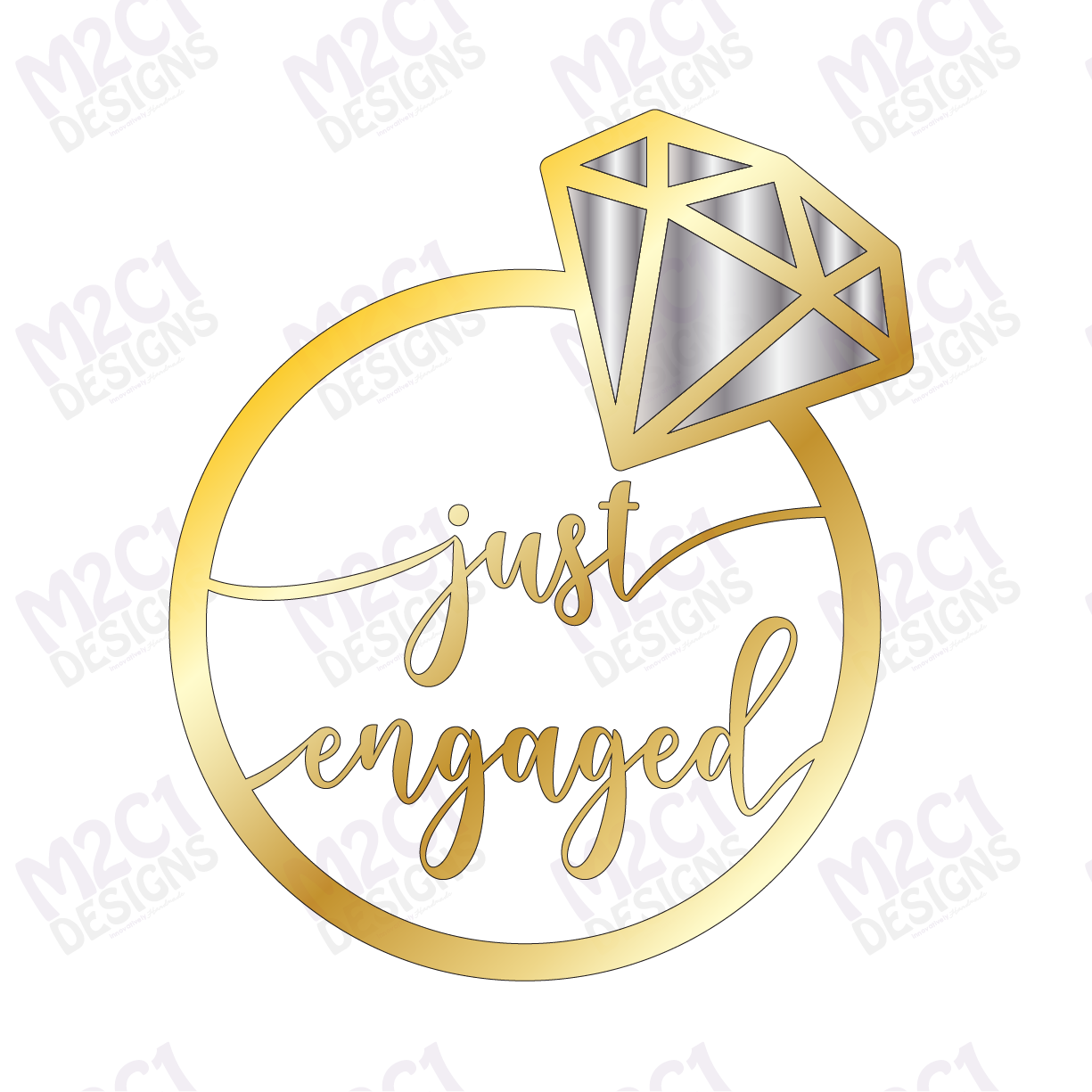 Just Engaged Cruise Door Magnet Set: Diamond Ring Cabin Decor
