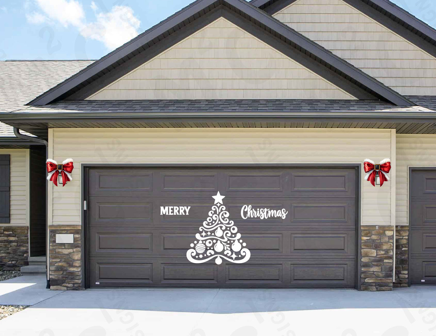 Merry Christmas Tree for Garage Door or Refrigerator or any magnetic surface.