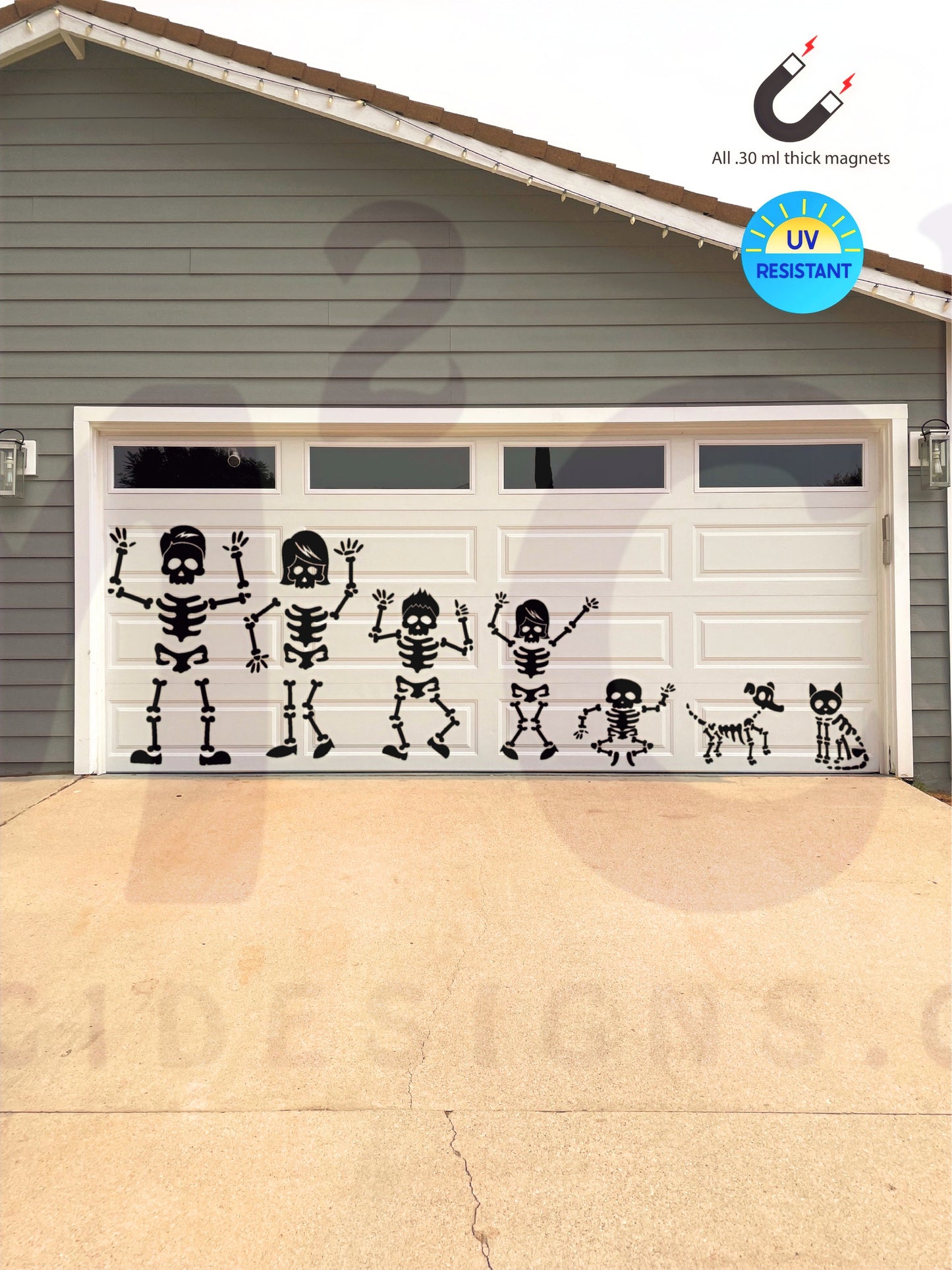 Life Sized Skeleton Family Magnet Decorations for Halloween | Large Skeleton Mag image 2