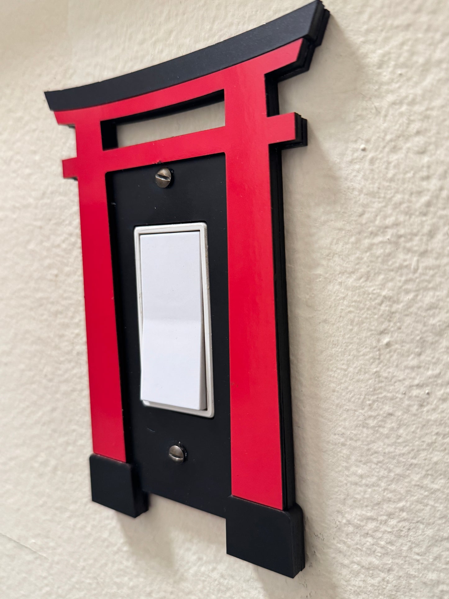 Japanese Torii Gate (Asian Temple icon, Japan design) Wood Cover Plate for Light image 11