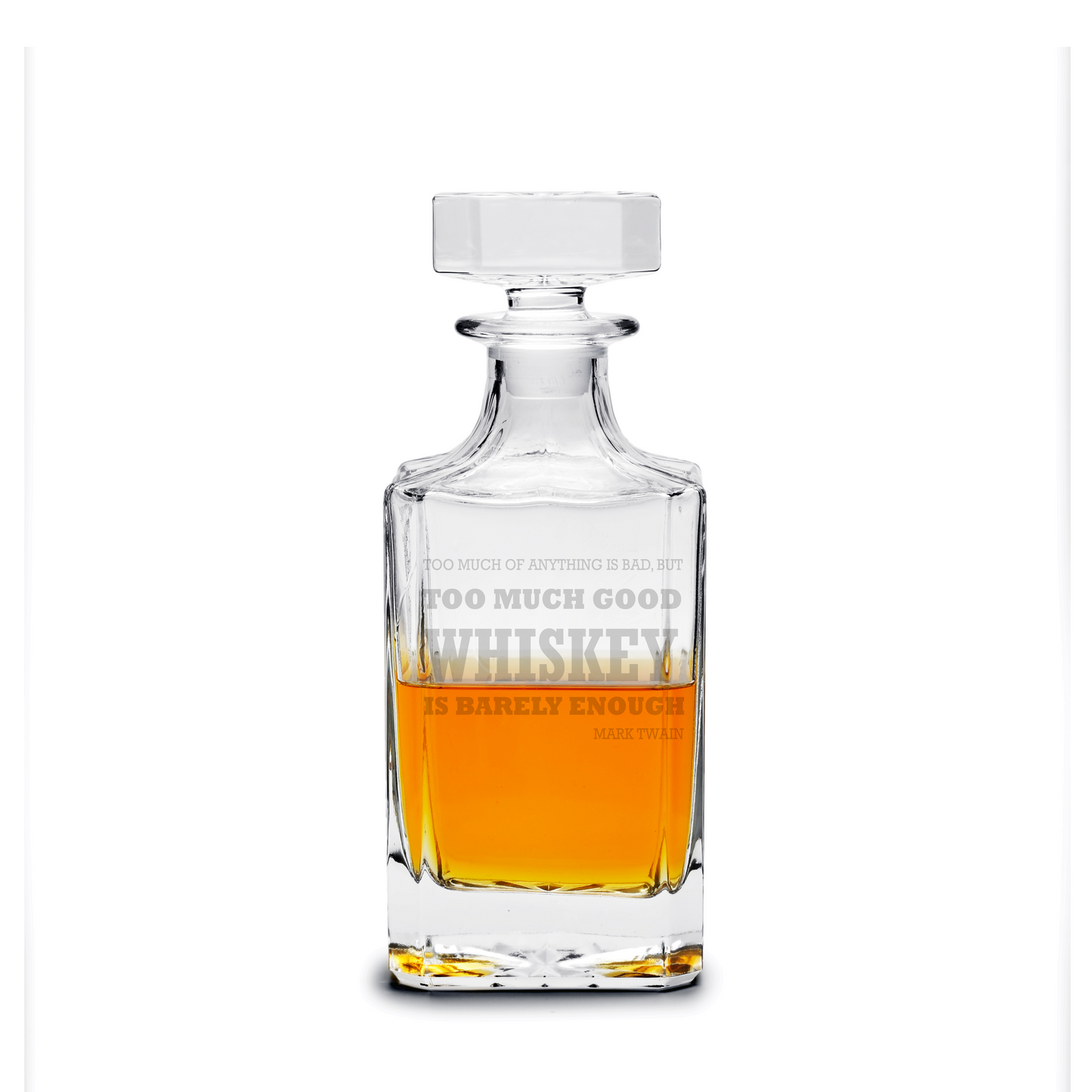 Personalized Etched Glass Whiskey Decanter/ Groomsmen Gift image 2