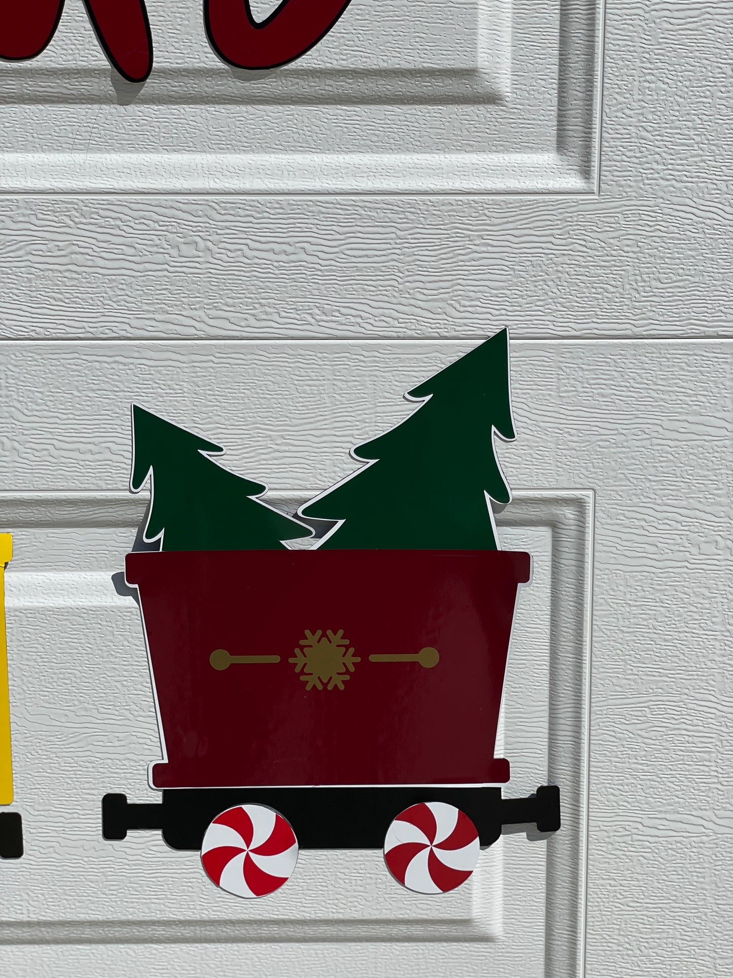 Santa's Train set with sled Magnet decorations | Garage Door | Train Set image 7