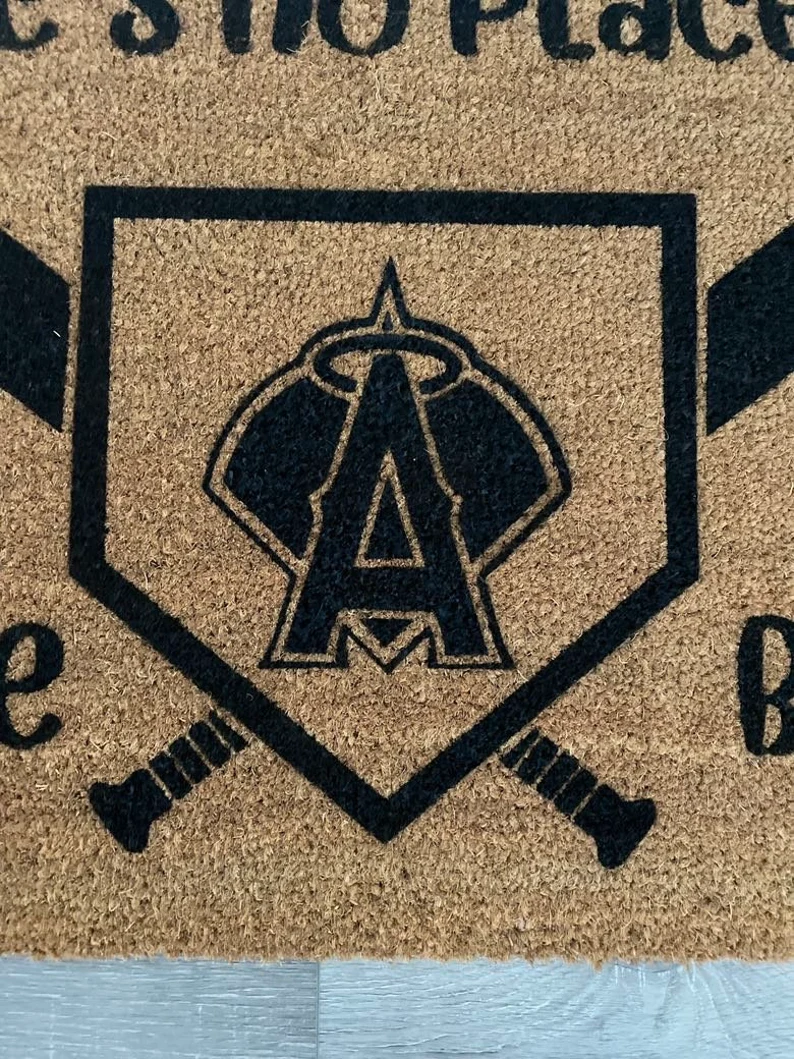 Los Angeles A N G E L S Door Mat | Angels of Anaheim Welcome Mat image 3