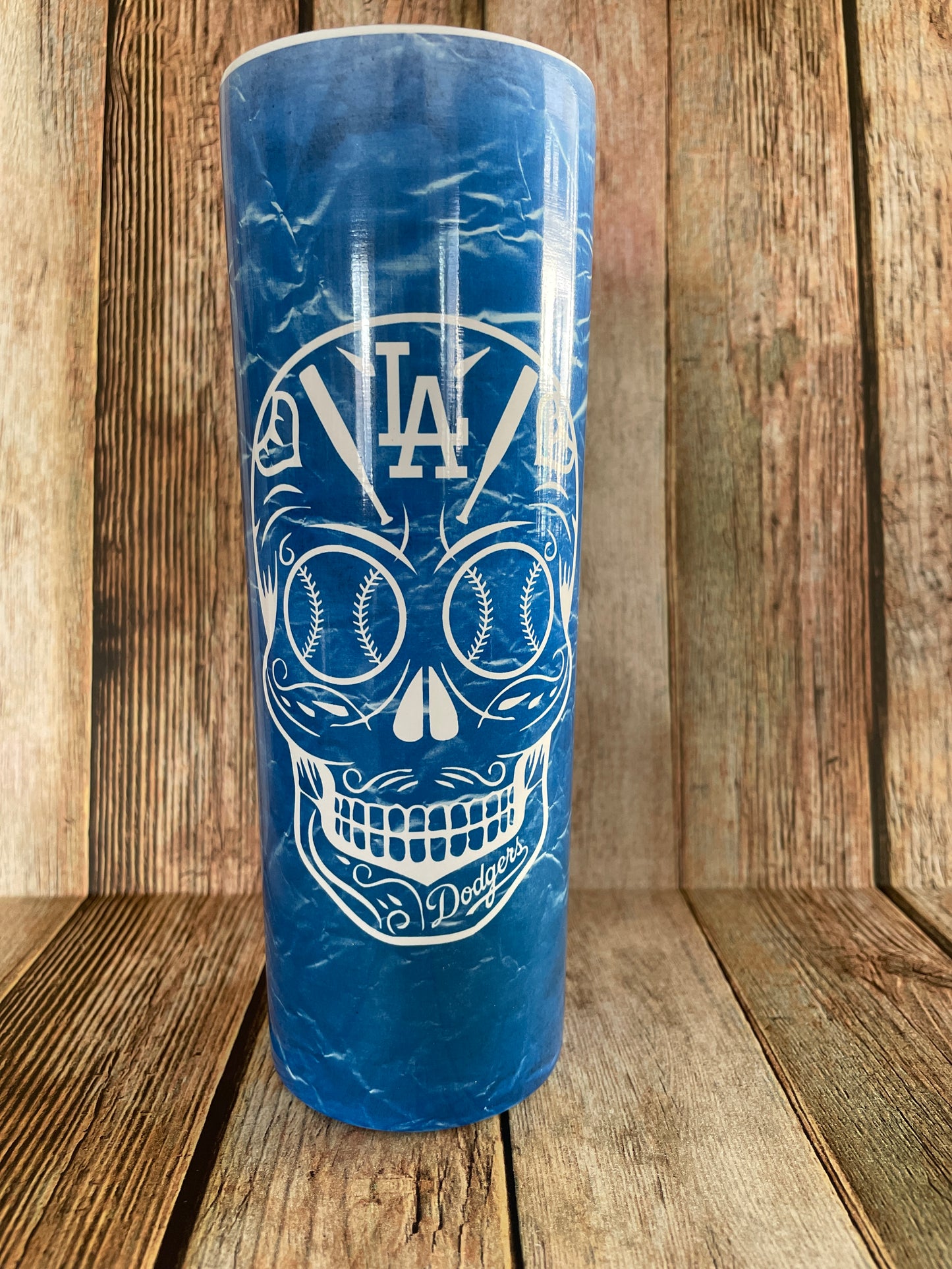 Sugar Skull Los Angeles Dodgers Baseball 20 oz tumbler image 10