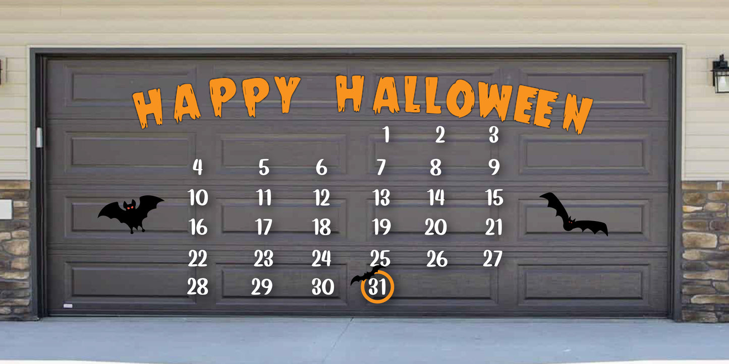 Happy Halloween Countdown Garage Door Magnets image 1