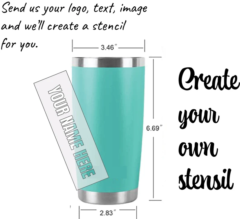 Custom stencils on Oracal 651 vinyl adhesive - images, text, logos, graphics image 1