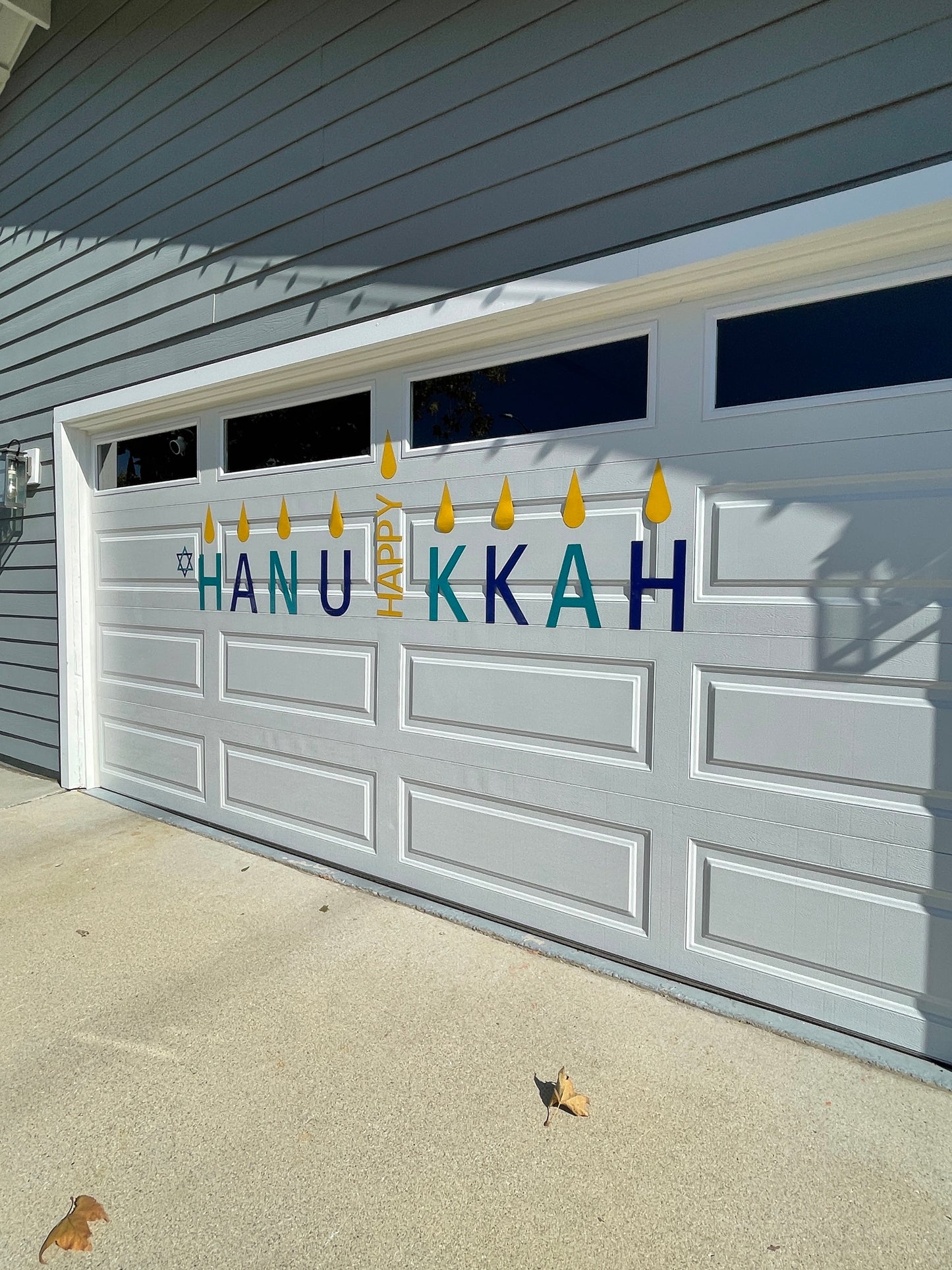 Happy Hanukkah Garage Door Magnets, Jewish Holiday Decorations, Star of David image 6