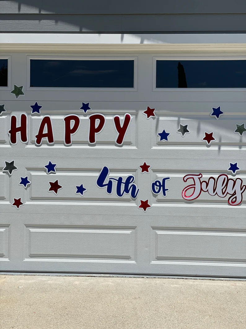 Fourth of July Sign | Reusable Independence Day Sign | Red White and Blue sign image 8
