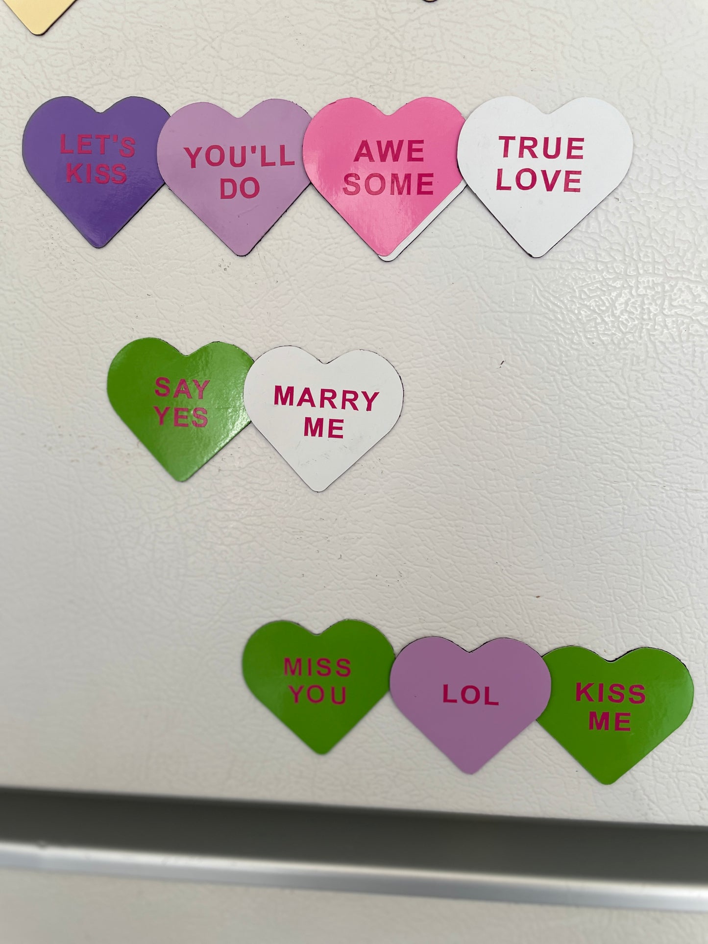Personalized Fridge Magnets Conversation Candy Hearts | SweetHeart Magnets image 2