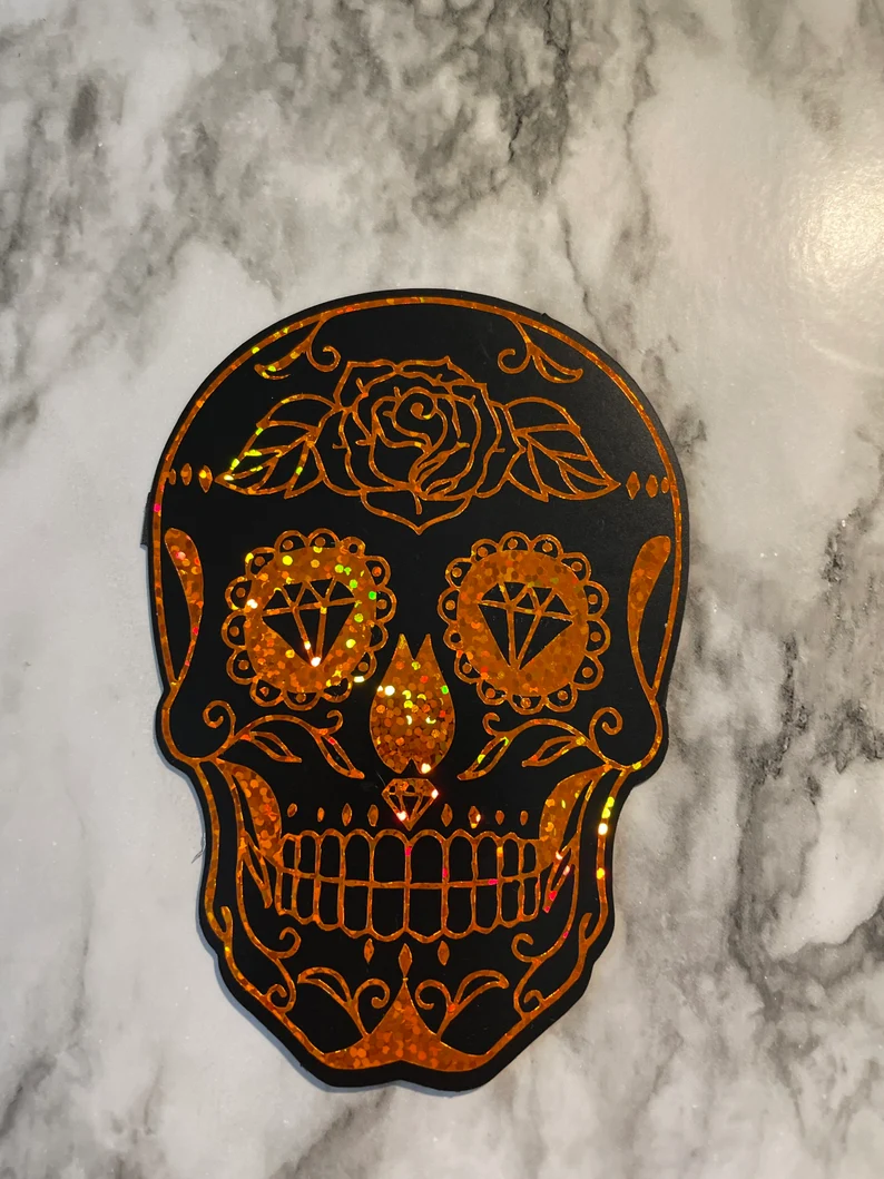 Sugar Skull Day of the Dead Magnets | Halloween Skull Magnets image 6