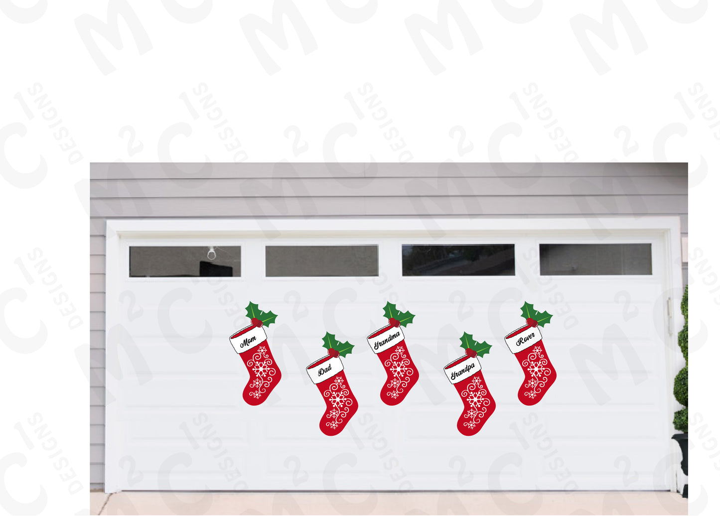 Personalized Christmas Stocking Garage Magnets - Christmas Stockings - Merry Chr image 7