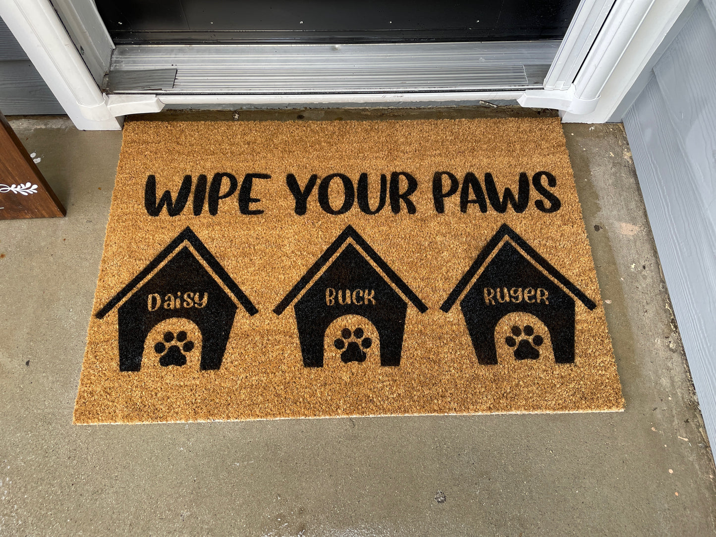 Personalized Wipe Your Paws Door Mat image 7