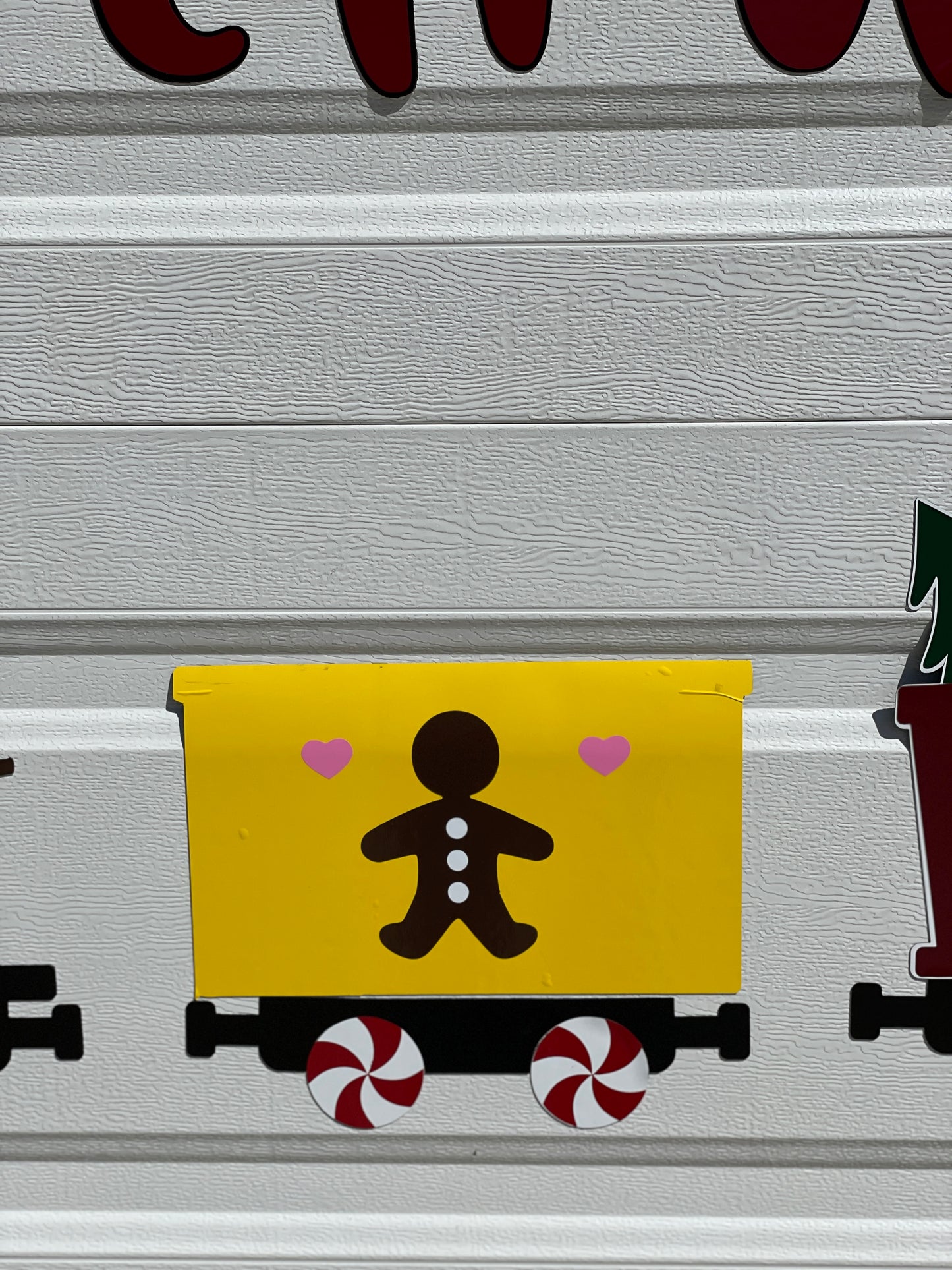 Santa's Train set with sled Magnet decorations | Garage Door | Train Set image 8