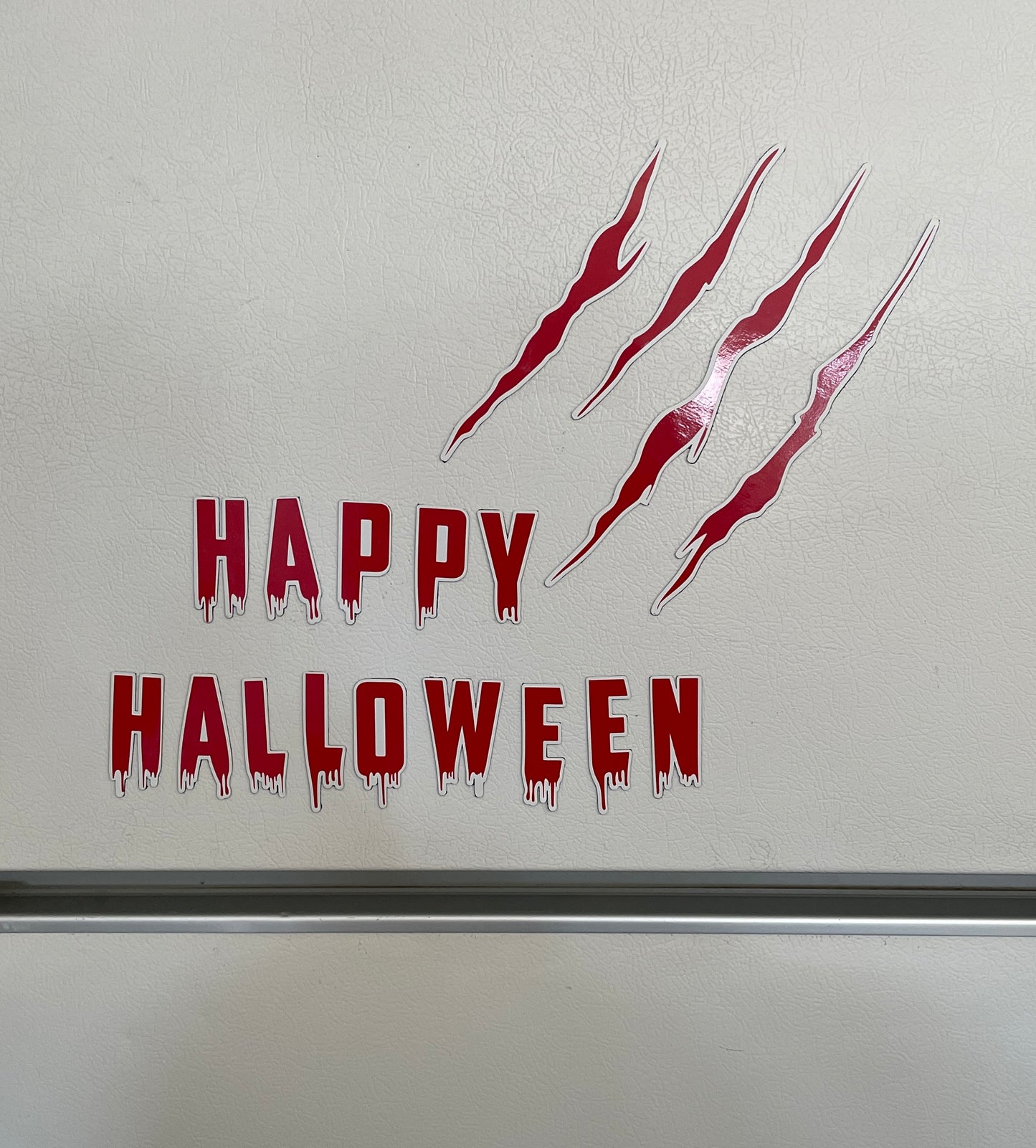 Bloody Happy Halloween Red Fridge Magnets | Reusable decorations image 4