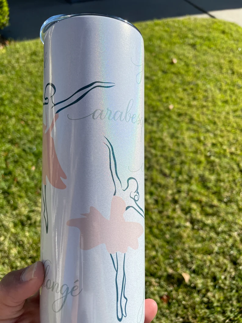 Ballerina's 20 oz Tumbler | Three Ballerina's dancing | Ballet movements image 4