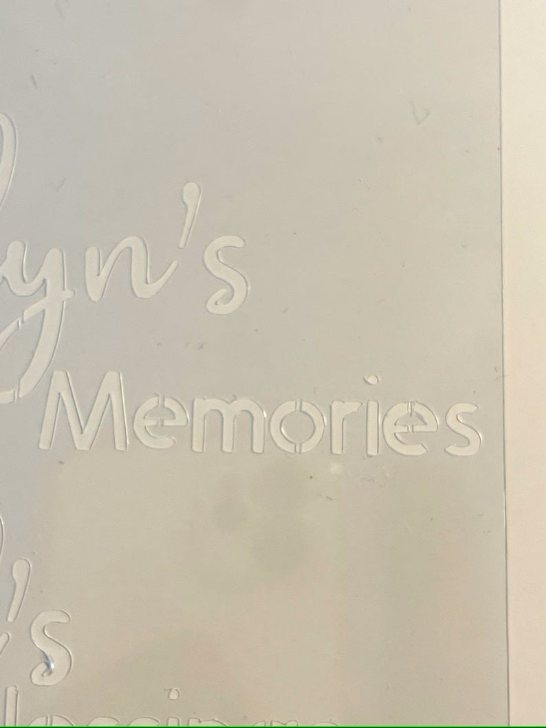 Custom stencils in reusable Mylar - images, text, logos, graphics. Woodworking, image 5