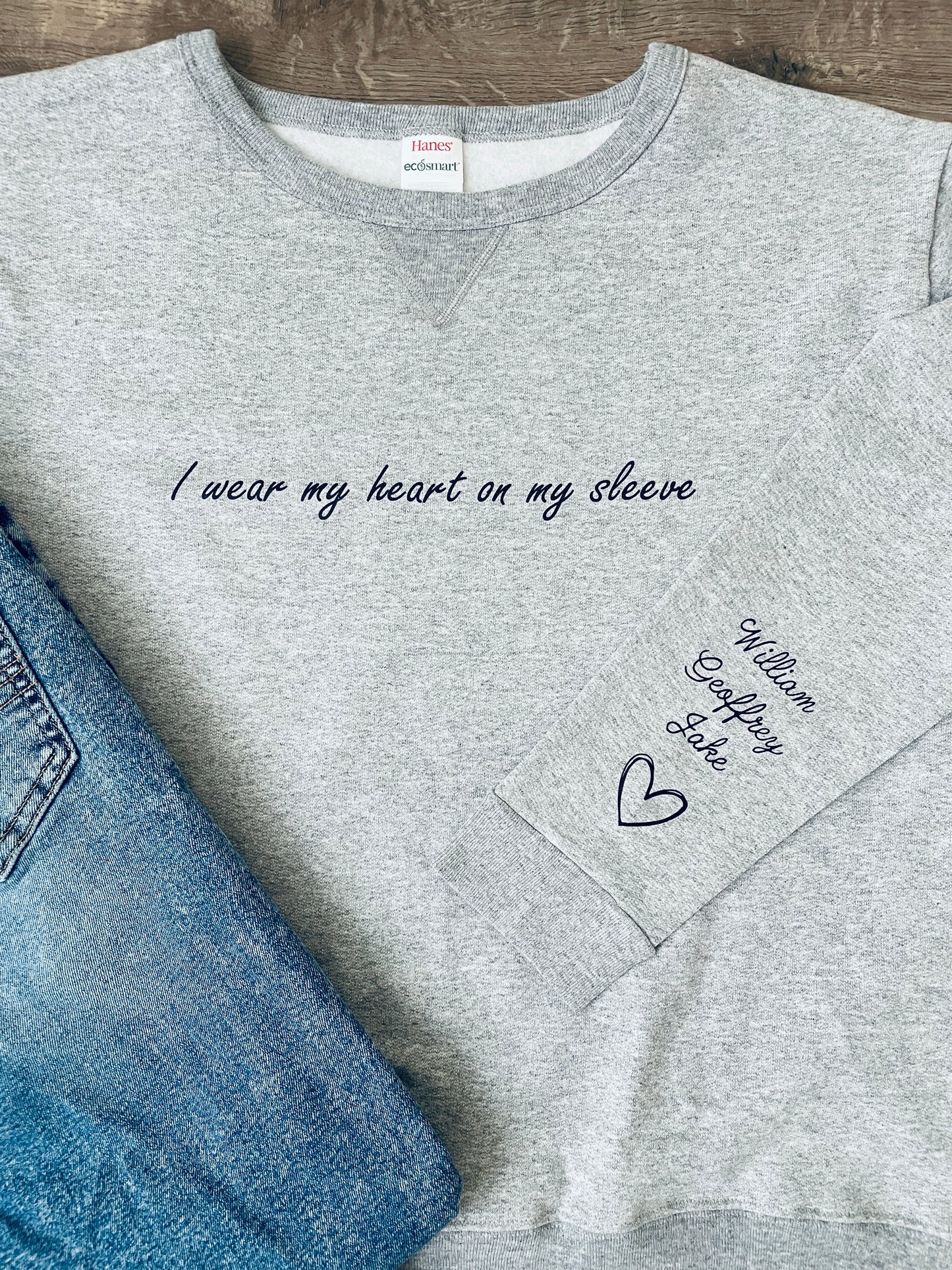I wear my heart on my sleeve sweatshirt image 3