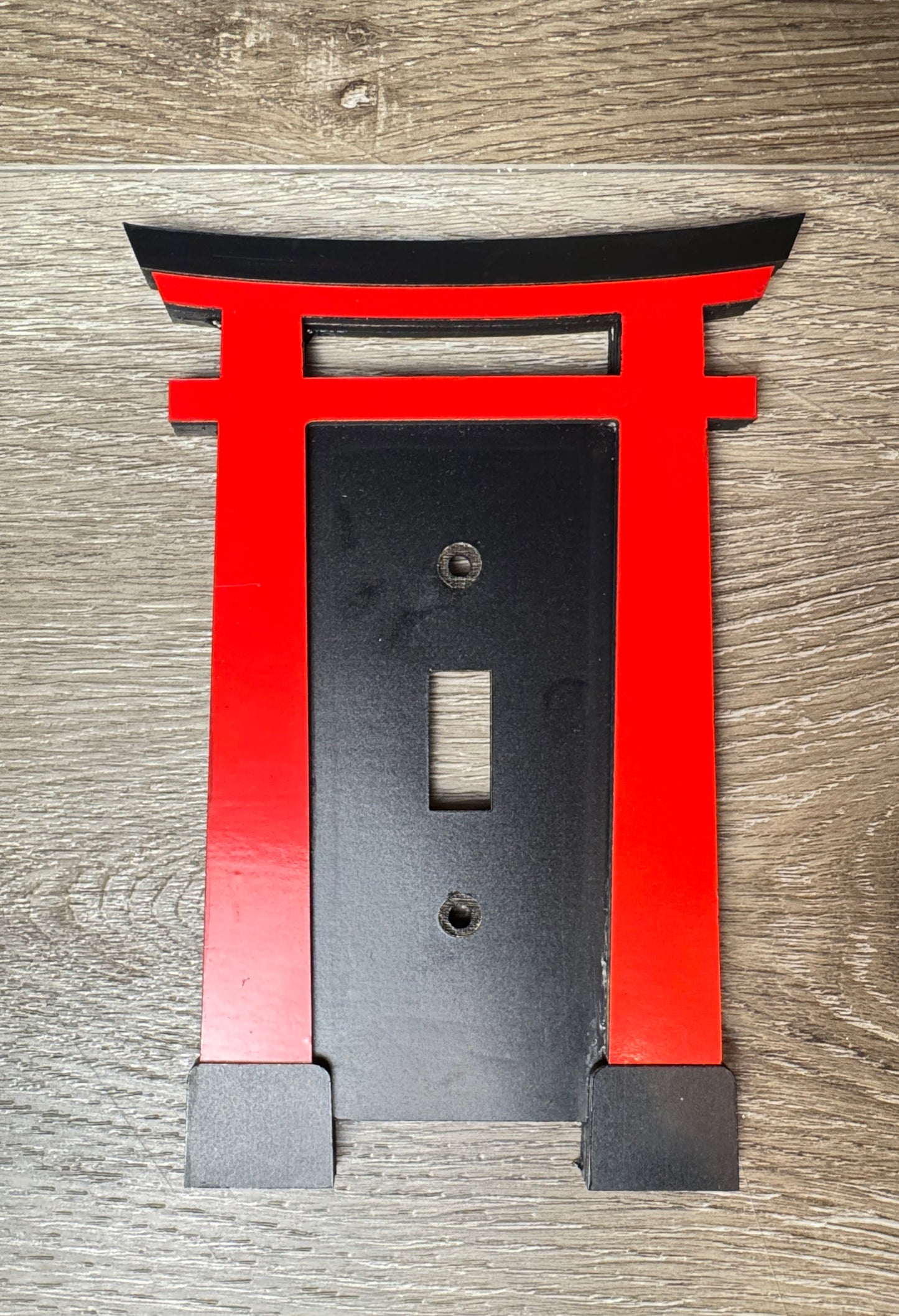Japanese Torii Gate (Asian Temple icon, Japan design) Wood Cover Plate for Light image 7