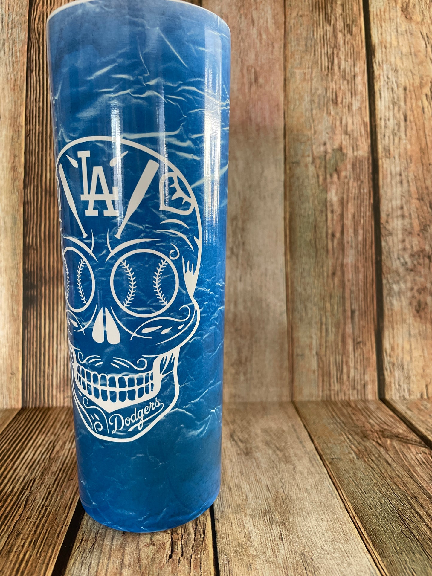 Sugar Skull Los Angeles Dodgers Baseball 20 oz tumbler image 12