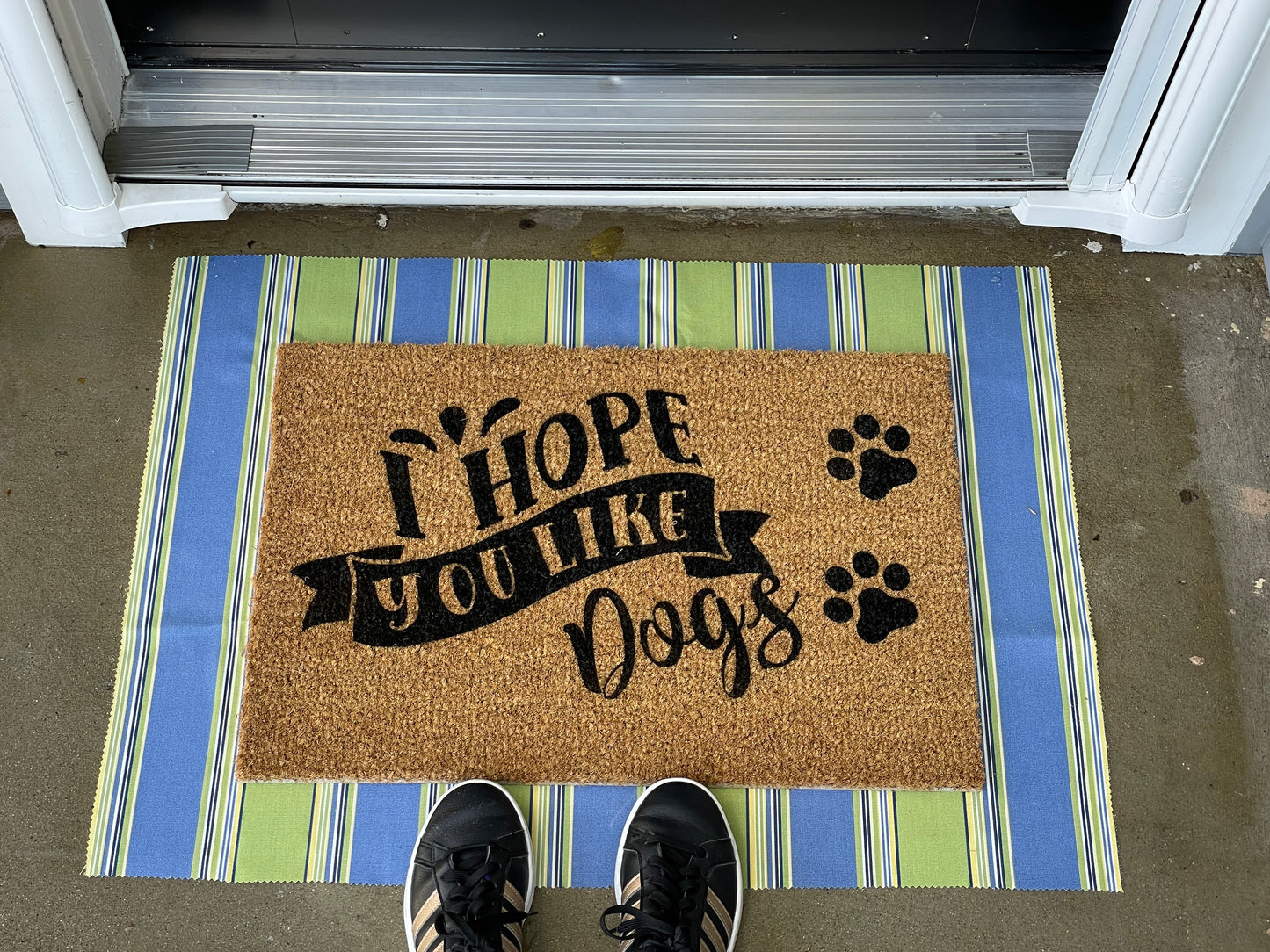 I Hope you Like Dogs Door Mat | Welcome Mat | Funny Door Mat image 1