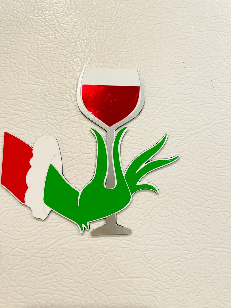 Drink Up Grinches Fridge Magnets | Reusable decorations | Christmas decorations image 4