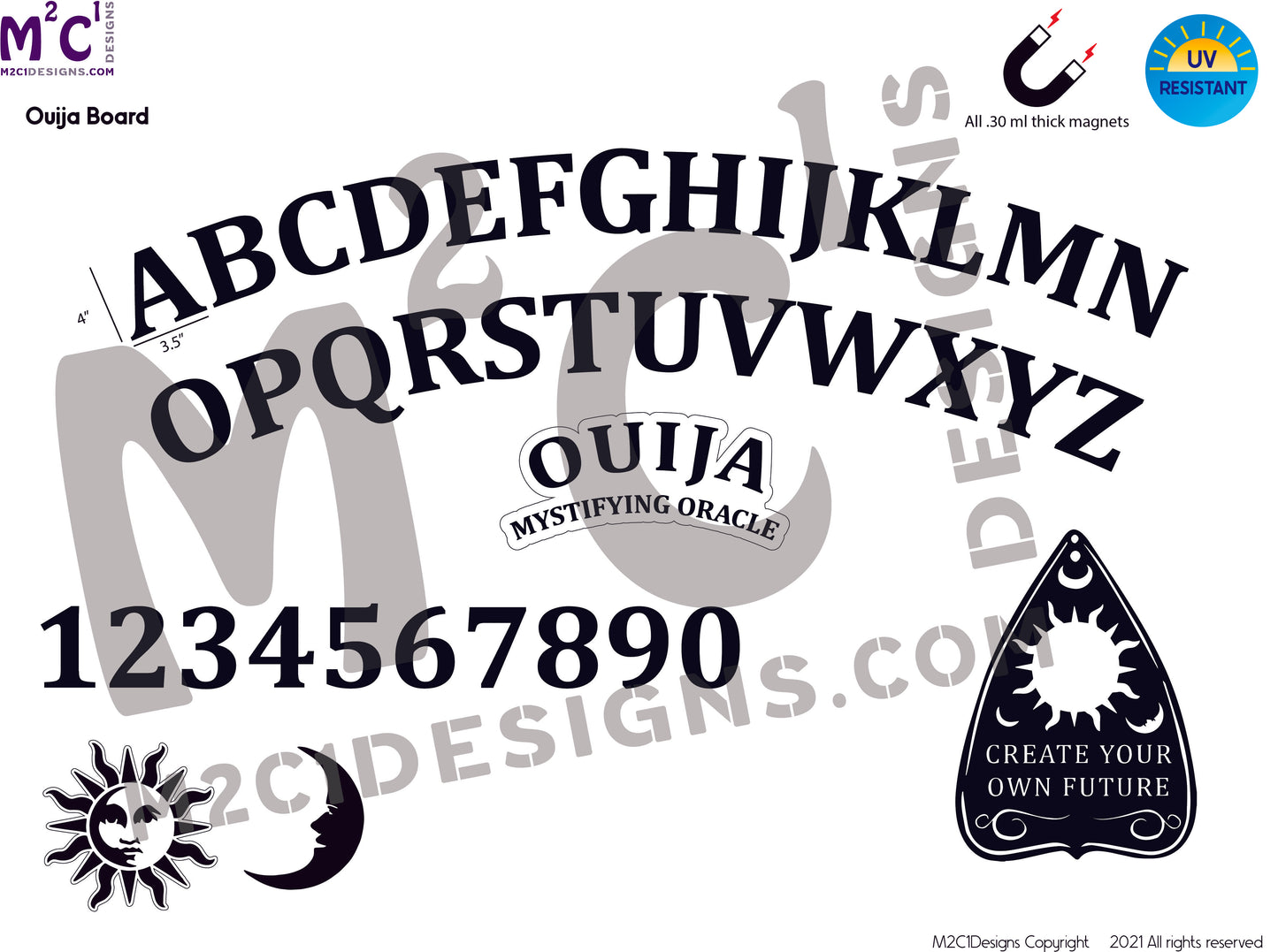 Ouija Spirit Board | Magnetic Handmade Talking Game image 13