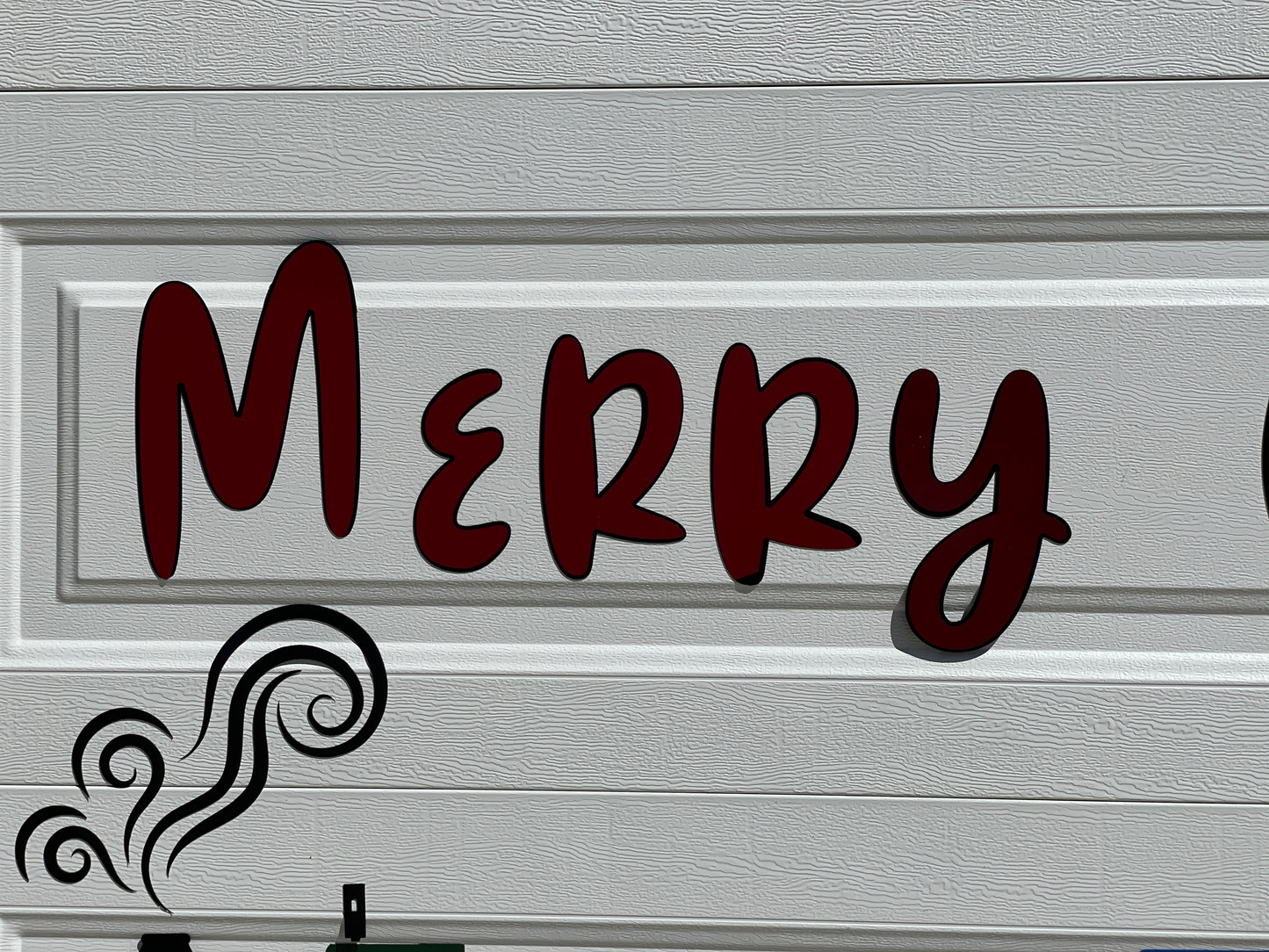 Santa's Train set with sled Magnet decorations | Garage Door | Train Set image 12