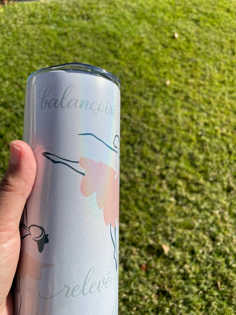 Ballerina's 20 oz Tumbler | Three Ballerina's dancing | Ballet movements image 5