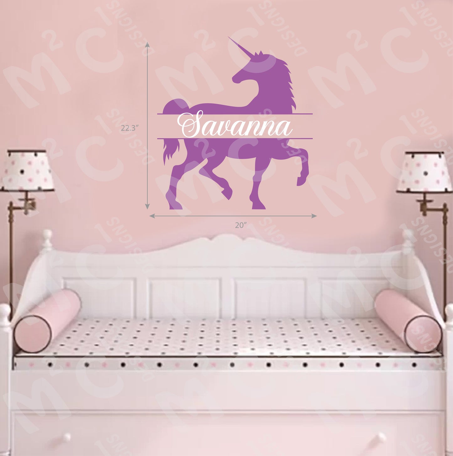 Princess Crown Personalized Name Wall Decal, filigree, large decal, gold, white, image 3